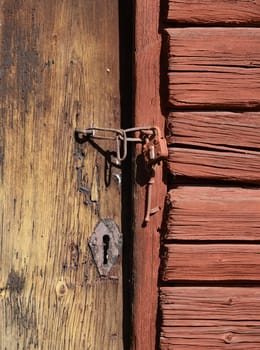 An old lock on a farm in Sweden