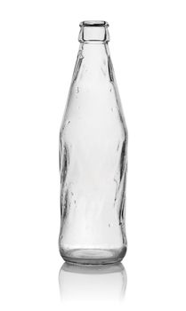 Glass bottle isolated on a white background. Path