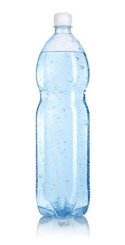 Plastic bottle of water isolated on a white background. Clipping path