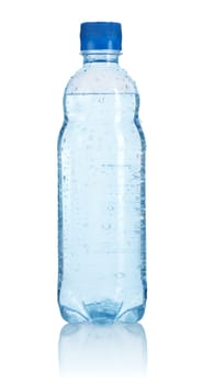 Plastic bottle of water isolated on a white background