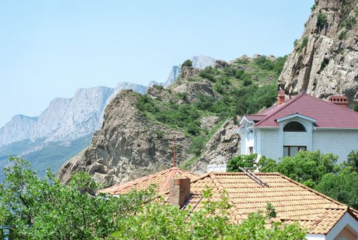 Summer residences in the ancient city of Kastropol in mountains