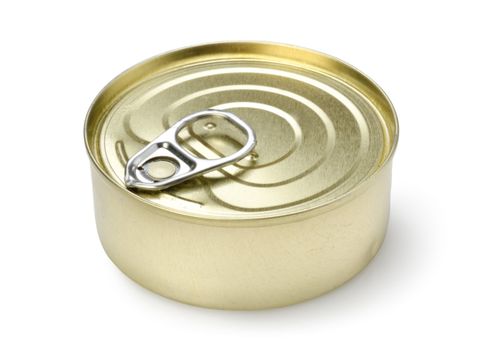 Canned pate isolated on a white background