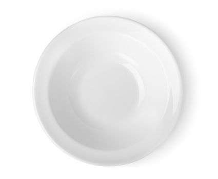 Empty plate isolated on a white background Path