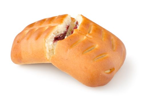 Fresh bun isolated on a white background