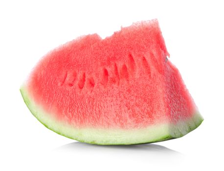 Juicy piece of watermelon isolated on white background