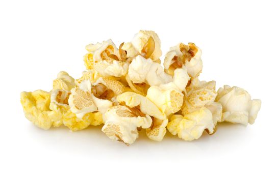 Sweet popcorn isolated on a white background