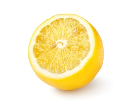 Ripe lemon isolated on a white background