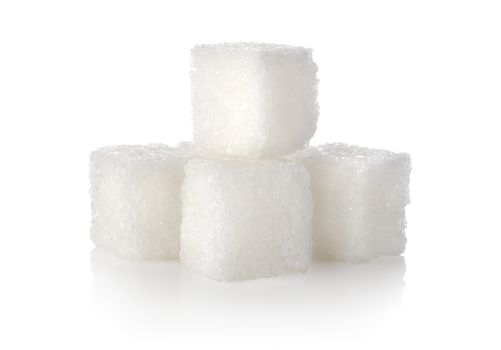 Sugar cube isolated on a white background