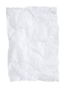 Crumpled paper isolated on a white background