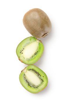 Ripe kiwis isolated on a white background