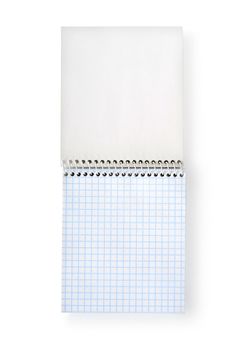 Blank notepad isolated on a white background. Clipping Path