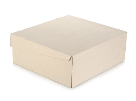 Cardboard box isolated on a white background