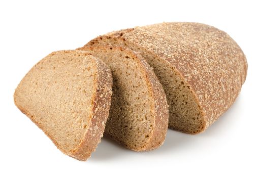 Rye bread isolated on a white background