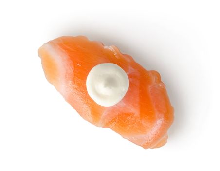 Sushi: Salmon Sake isolated on a white background