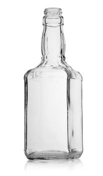Whiskey bottle isolated on a white background. Clipping Path