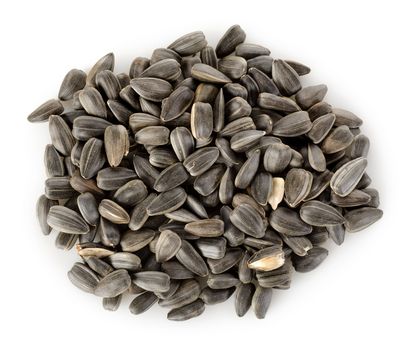 Sunflower seeds isolated on a white background