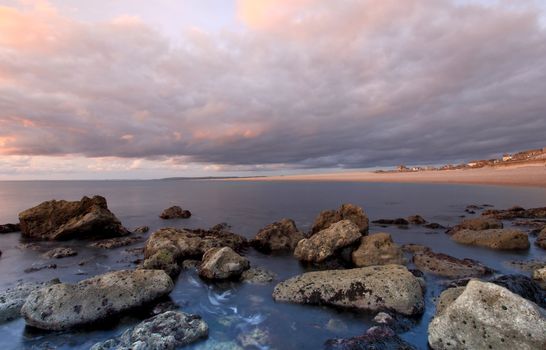 Chesil beach cove at the Portland end of Chesil beach