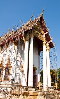 Thai temple is in the furnishings of this temple in Thailand.