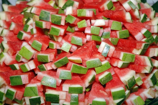 stack of slices of watermelon