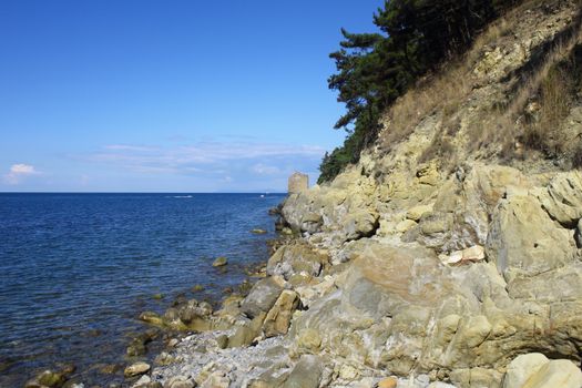 Stones on the sea coast.