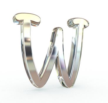 3d metal alphabet symbol.(isolated.)