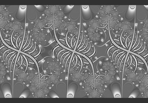 Abstract fantasy fractal monochrome background