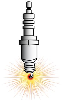 drawing of a driving spark plug