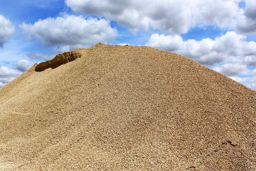 a gravel dune in a sand pit