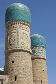 Madrassa Chor Minor, Bukhara, silk road, Uzbekistan, Asia