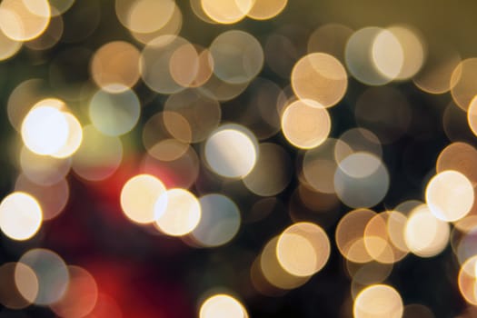 Christmas Tree Lights and Decoration Bokeh Blurred Out of Focus Background