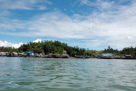 fishing village at Tarakan, Indonesia