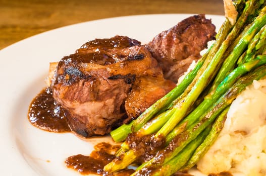 Filet mignon steak on a plate