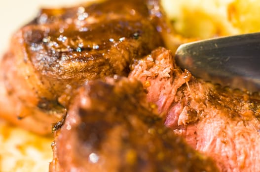 Filet mignon steak on a plate