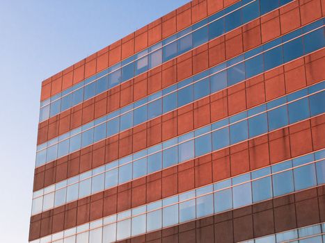 Modern building detail out of glass and cement