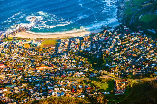 Camps Bay, Cape Town seen from a high angle