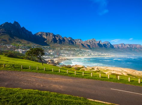 Camps Bay and hillside, Cape Town, South Africa