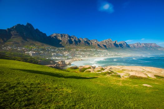 Camps Bay and hillside, Cape Town, South Africa