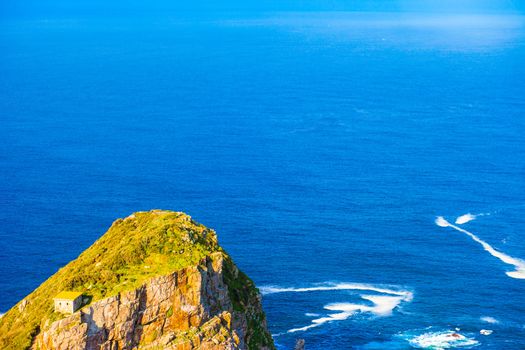 View over Cape Point into the ocean, South Africa