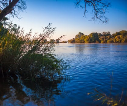 View over the Zambezi River on a calm afternoon