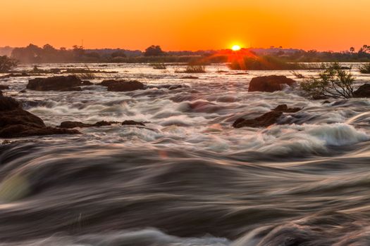 Whitewater rapids at Victoria Falls, Livingstone, Zambia