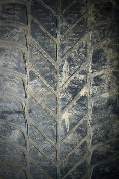 texture of an used abandoned tire