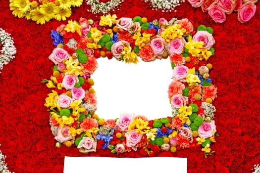 Flower frame with place for text