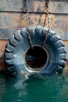 used tires on the ship