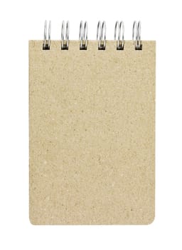 Notebook on white background