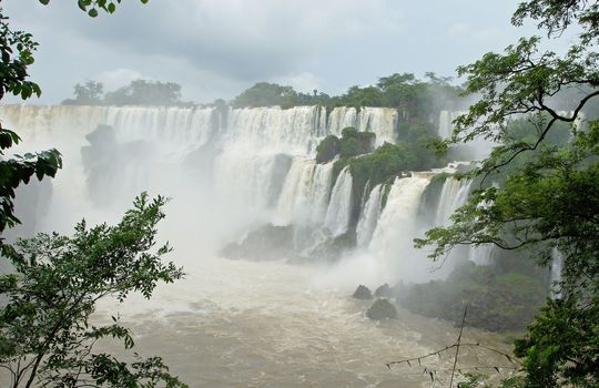 Waterfalls of Iguazu, one of the biggest in the world, Argentina, South America