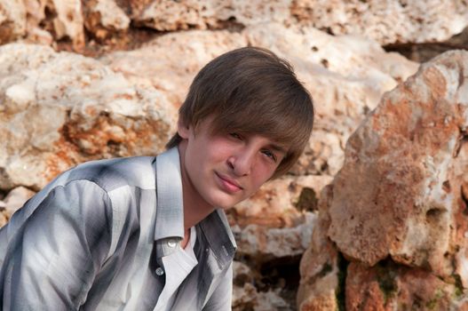 Portrait of a teenager on a sunny day in the park.