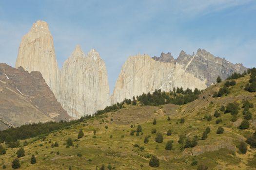 Landscape within the national park Torres del Paine, Patagonian Andes Mountains, Chile, South America