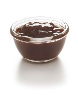 close up of a bowl of barbecue sauce