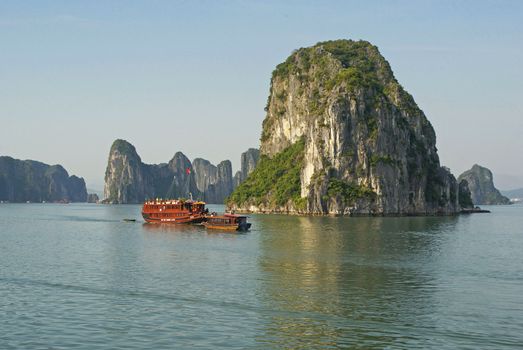 Experiencing the world famous Ha Long Bay on a junk cruise, Vietnam