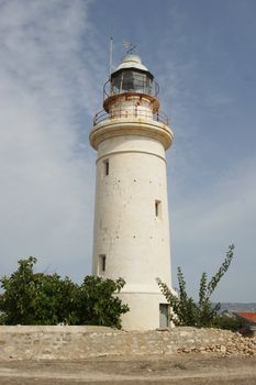 Lighthouse on Paphos coast, Cyprus, Europe